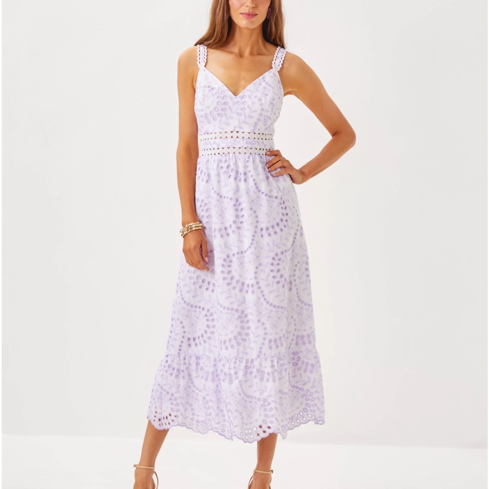 Lilly Pulitzer NWT Tiah Midi Dress in Lavender